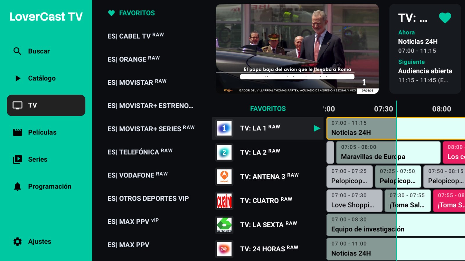 Captura de pantalla de LoverCast TV 6