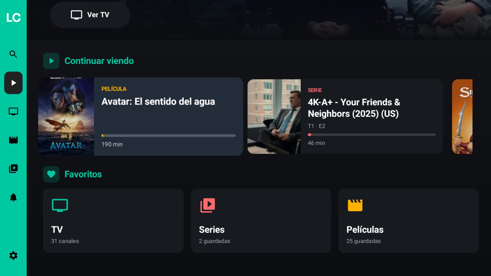 Captura de pantalla de LoverCast TV 10