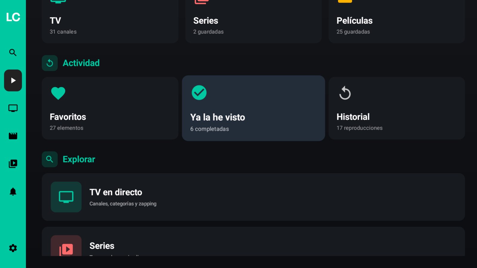 Captura de pantalla de LoverCast TV 12